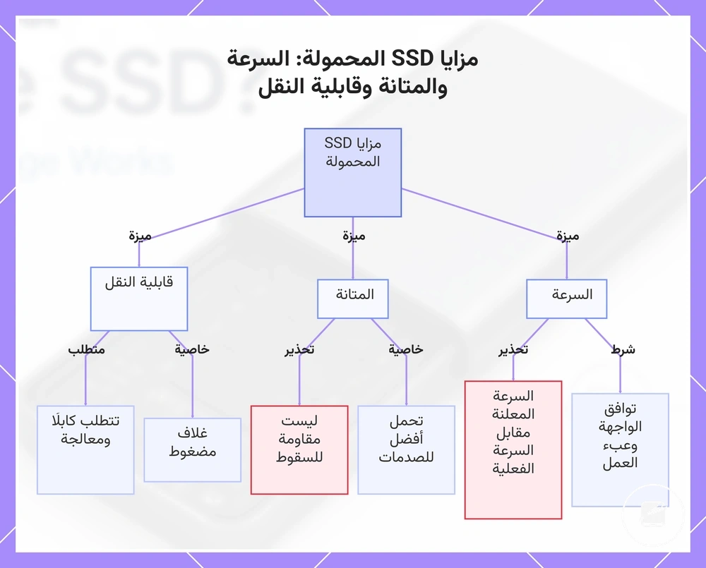 مزايا SSD المحمولة: السرعة والمتانة وقابلية النقل