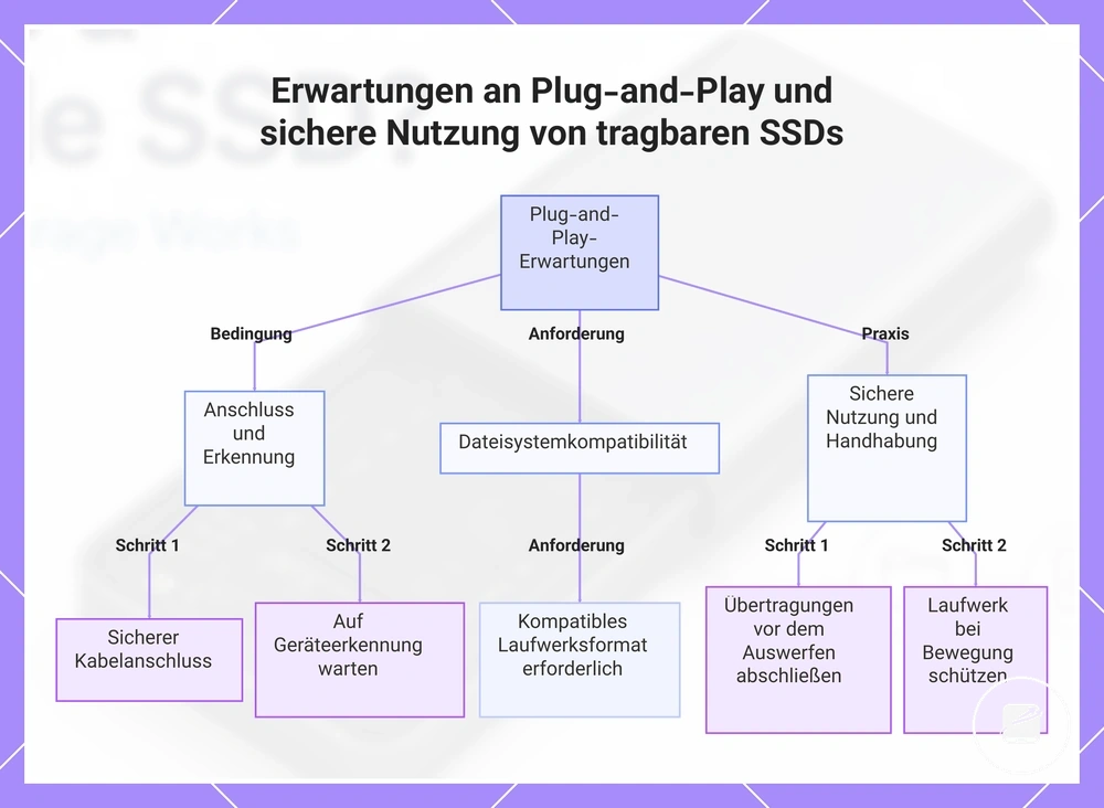 Erwartungen an Plug-and-Play und sichere Nutzung von tragbaren SSDs