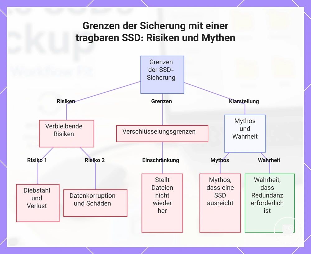 Grenzen der Sicherung mit einer tragbaren SSD: Risiken und Mythen