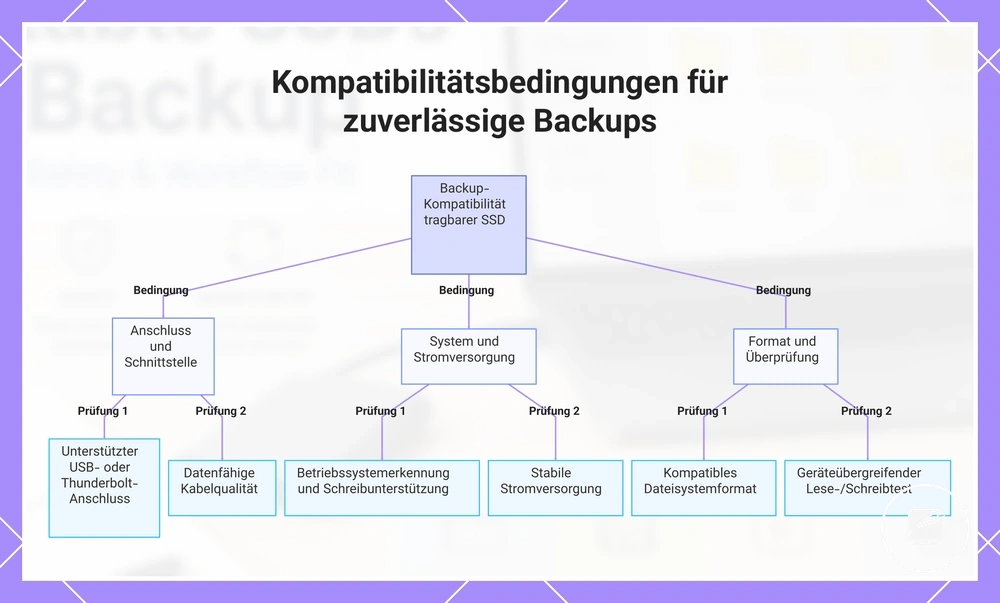 Kompatibilitätsbedingungen für zuverlässige Backups