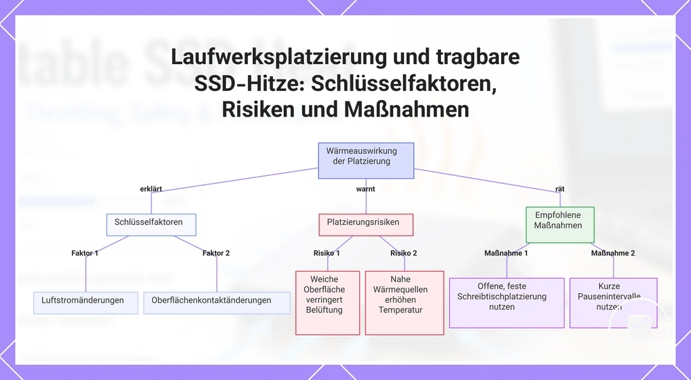 Laufwerksplatzierung und tragbare SSD-Hitze: Schlüsselfaktoren, Risiken und Maßnahmen