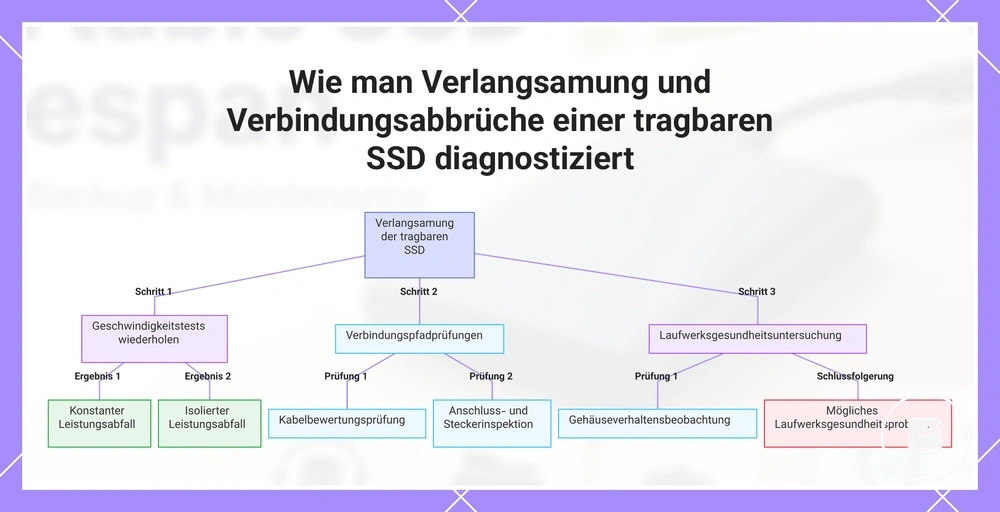 Wie man Verlangsamung und Verbindungsabbrüche einer tragbaren SSD diagnostiziert