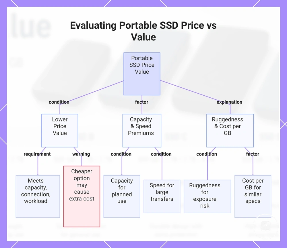 Evaluating Portable SSD Price vs Value
