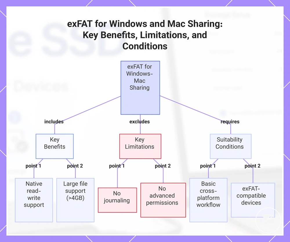 exFAT for Windows and Mac Sharing: Key Benefits, Limitations, and Conditions