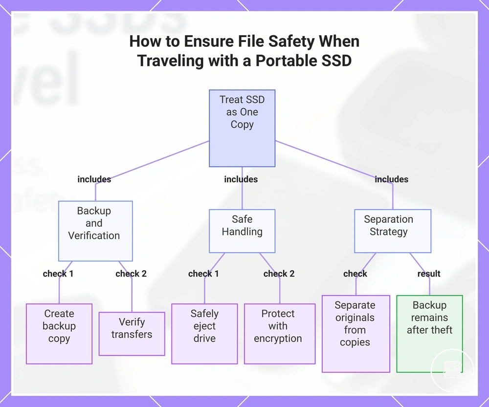 How to Ensure File Safety When Traveling with a Portable SSD