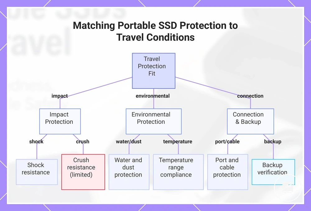 Matching Portable SSD Protection to Travel Conditions