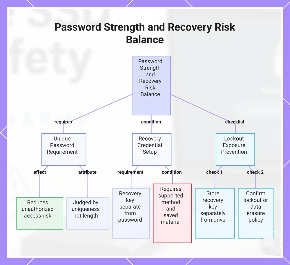 Password Strength and Recovery Risk Balance