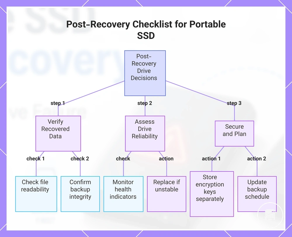 Post-Recovery Checklist for Portable SSD
