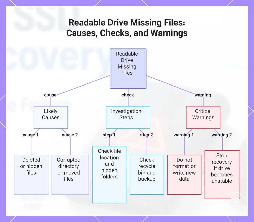 Readable Drive Missing Files: Causes, Checks, and Warnings