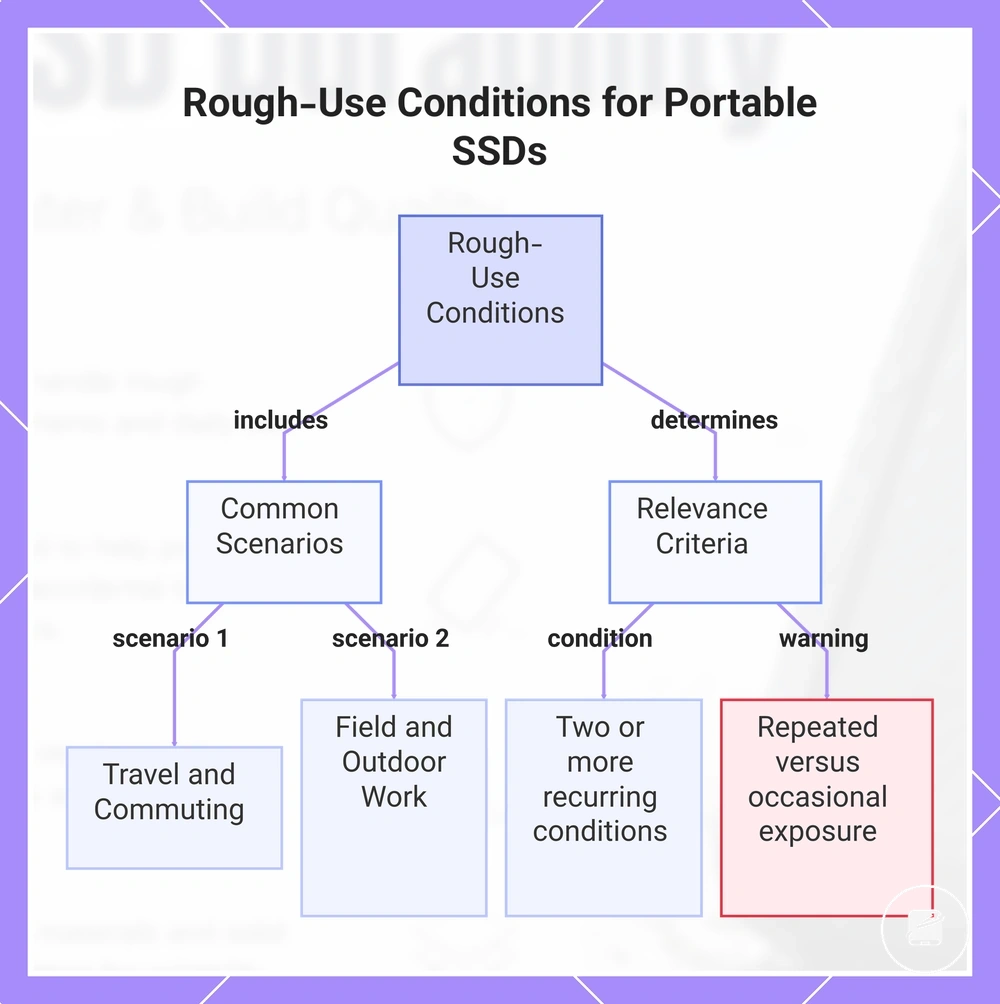 Rough-Use Conditions for Portable SSDs