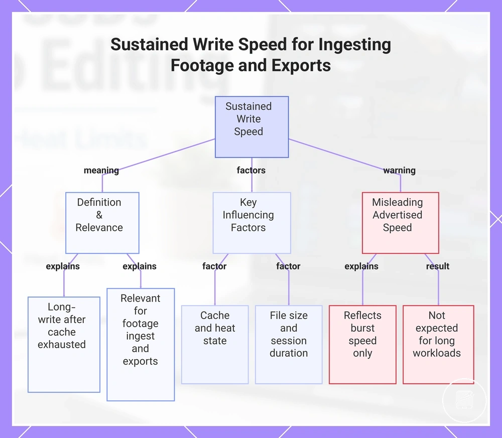 Sustained Write Speed for Ingesting Footage and Exports