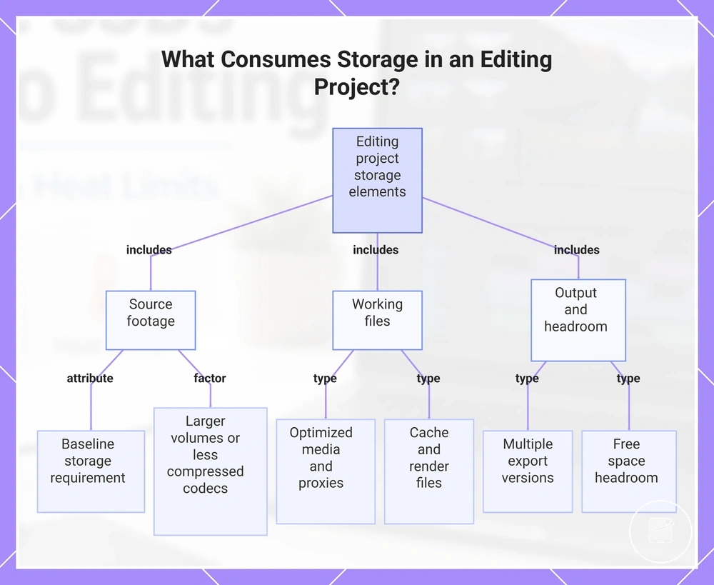 What Consumes Storage in an Editing Project?