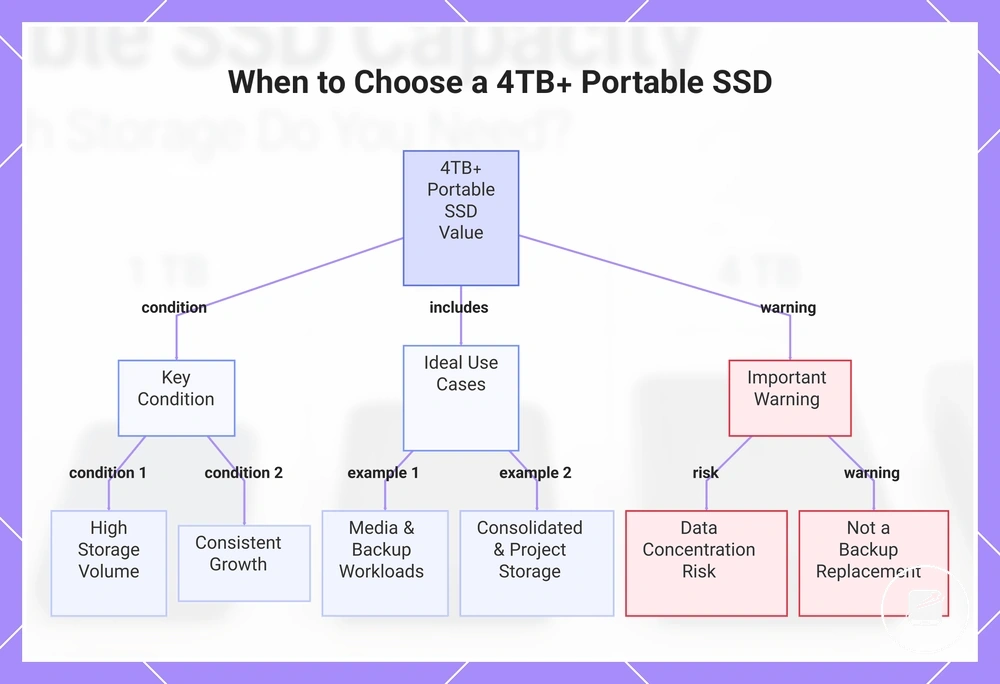 When to Choose a 4TB+ Portable SSD