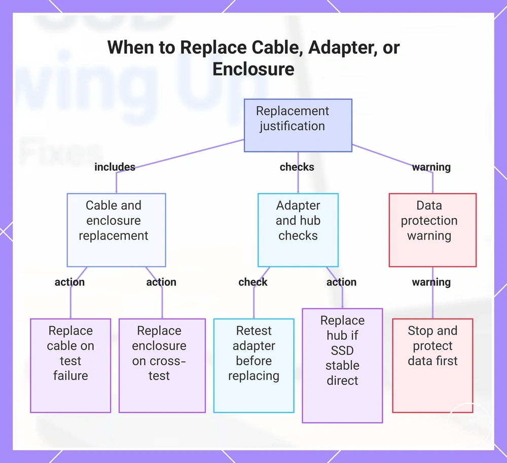 When to Replace Cable, Adapter, or Enclosure