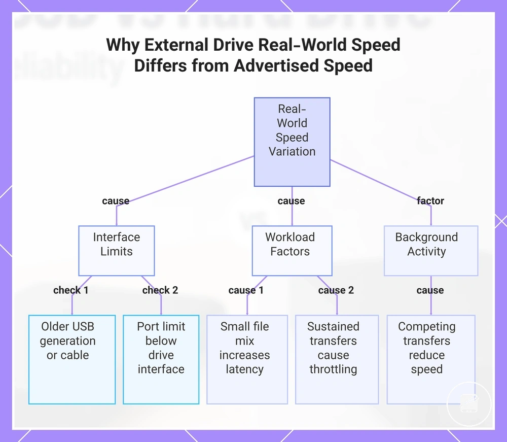 Why External Drive Real-World Speed Differs from Advertised Speed