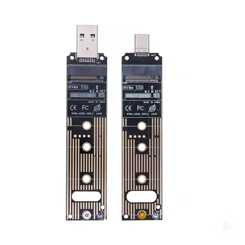 Carcasa para SSD M.2 NVMe con conexión USB-C y almohadilla disipadora