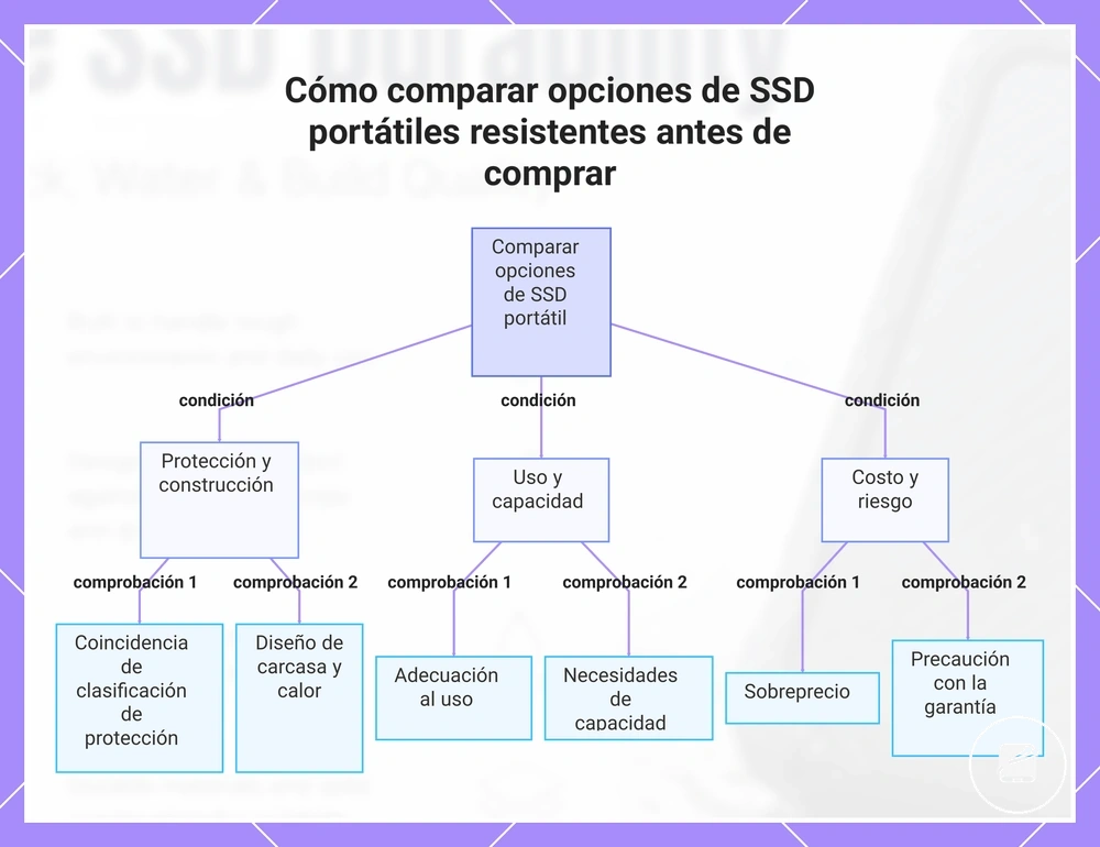 Cómo comparar opciones de SSD portátiles resistentes antes de comprar
