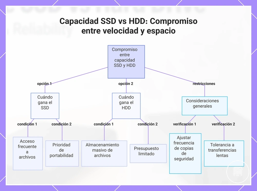 Capacidad SSD vs HDD: Compromiso entre velocidad y espacio