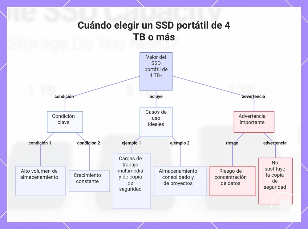 Cuándo elegir un SSD portátil de 4 TB o más