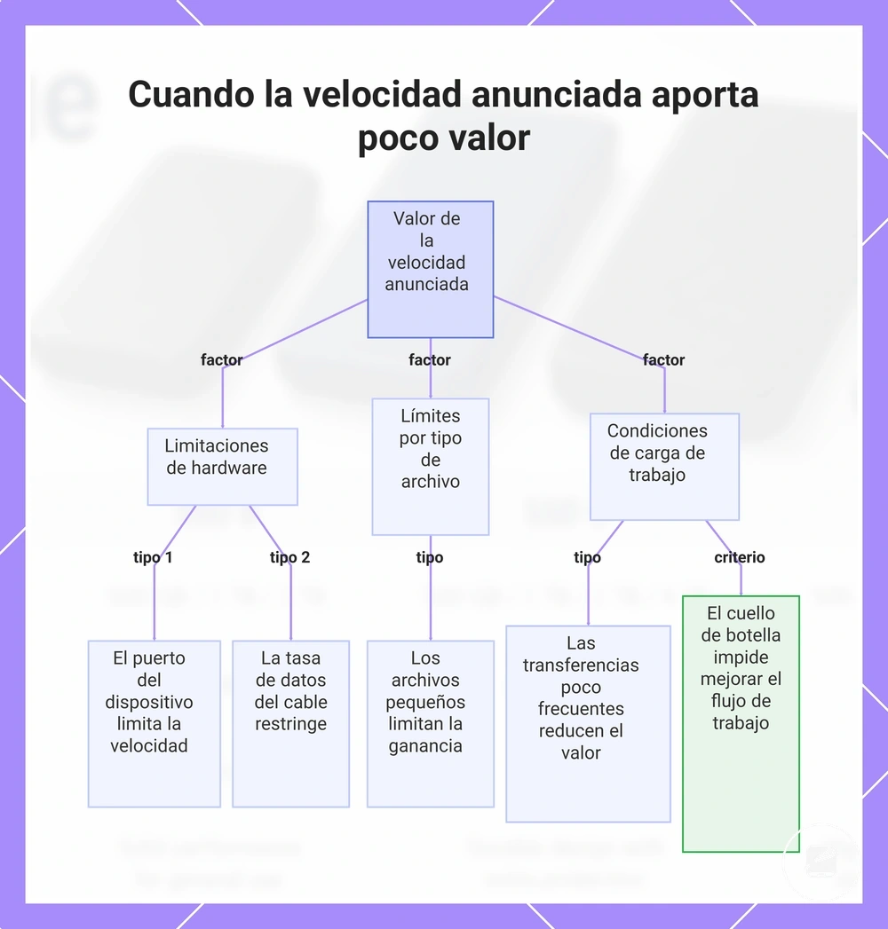 Cuando la velocidad anunciada aporta poco valor