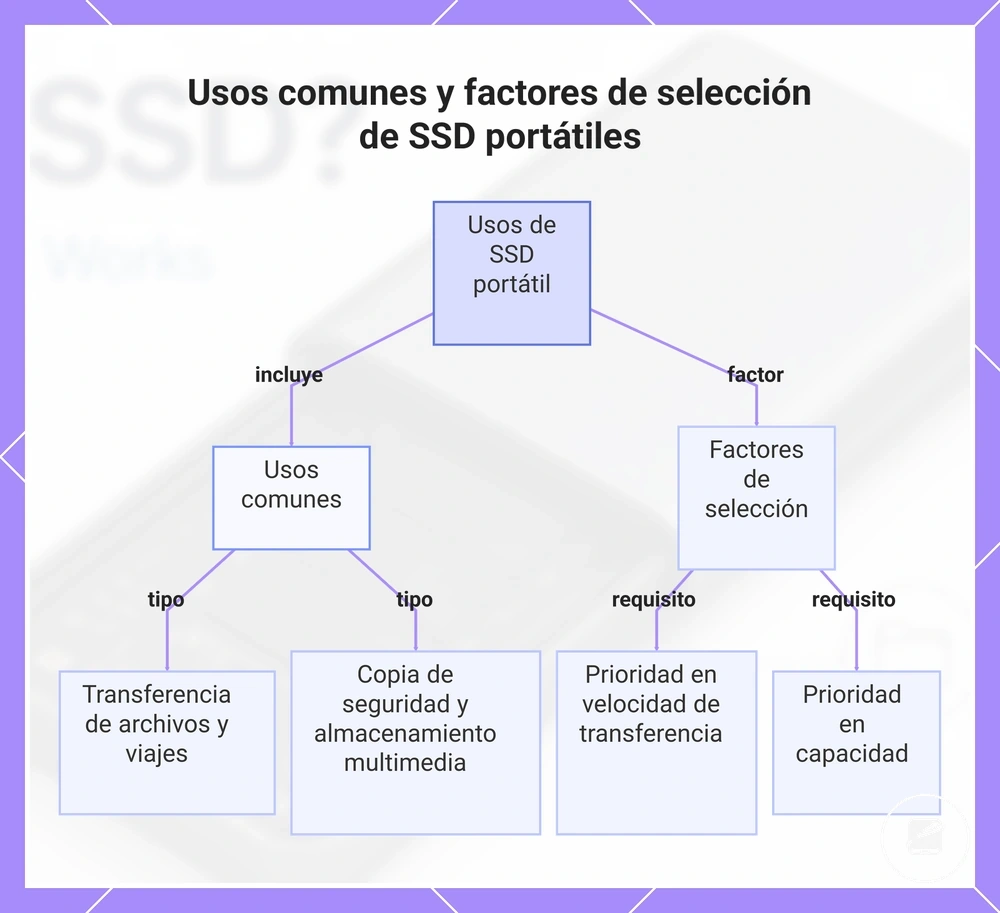 Usos comunes y factores de selección de SSD portátiles