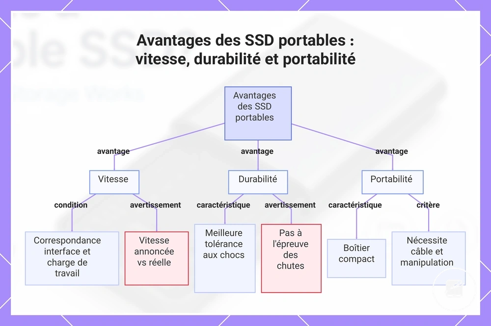 Avantages des SSD portables : vitesse, durabilité et portabilité