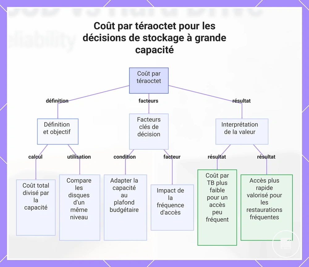 Coût par téraoctet pour les décisions de stockage à grande capacité