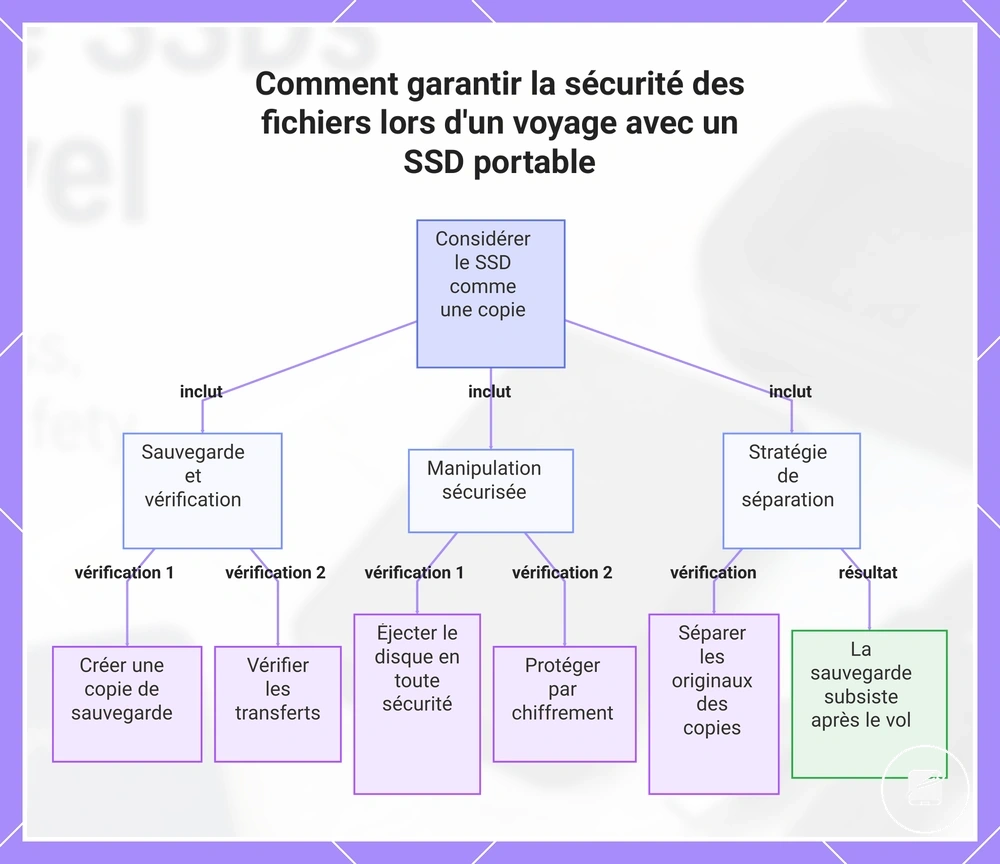 Comment garantir la sécurité des fichiers lors d'un voyage avec un SSD portable