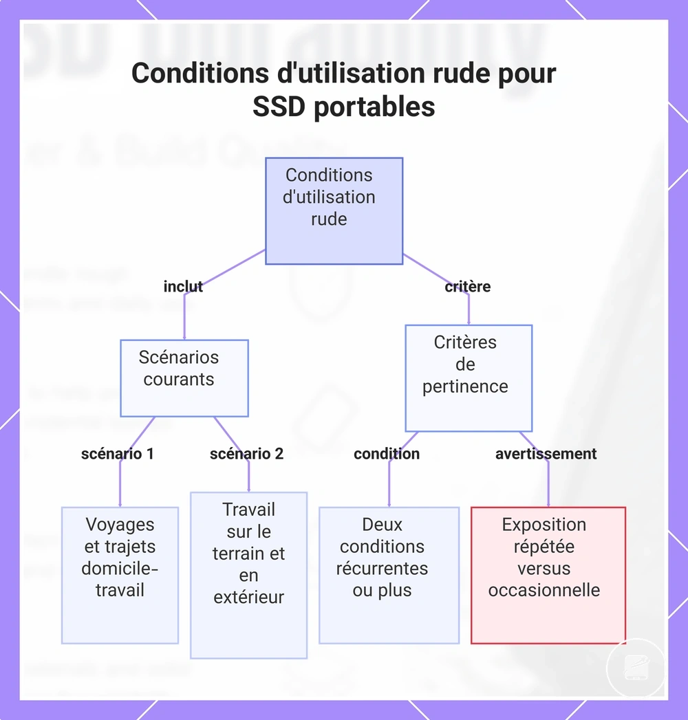 Conditions d'utilisation rude pour SSD portables