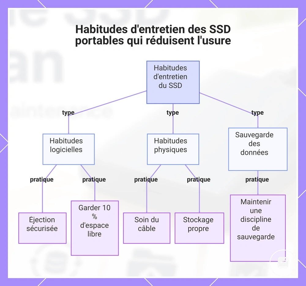 Habitudes d'entretien des SSD portables qui réduisent l'usure