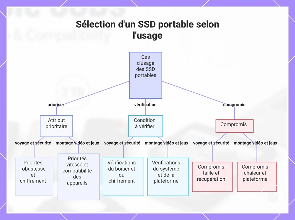 Sélection d'un SSD portable selon l'usage
