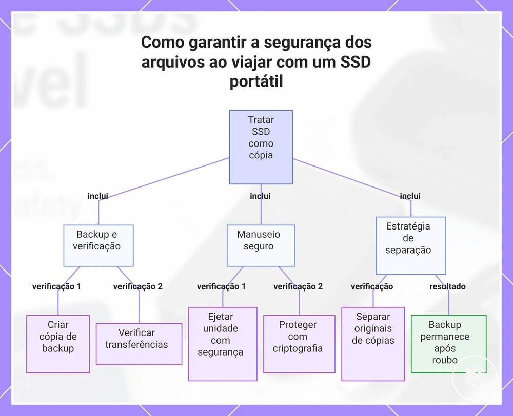 Como garantir a segurança dos arquivos ao viajar com um SSD portátil