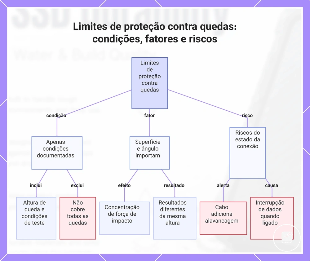 Limites de proteção contra quedas: condições, fatores e riscos
