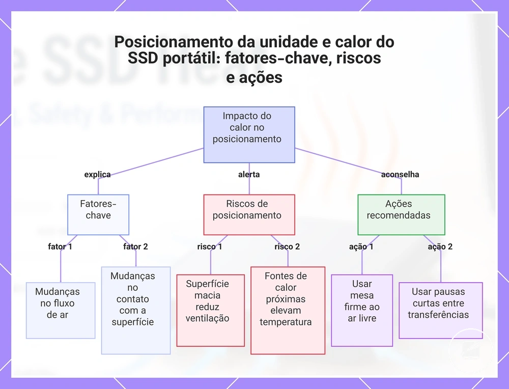 Posicionamento da unidade e calor do SSD portátil: fatores-chave, riscos e ações