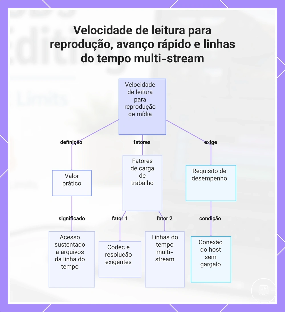 Velocidade de leitura para reprodução, avanço rápido e linhas do tempo multi-stream
