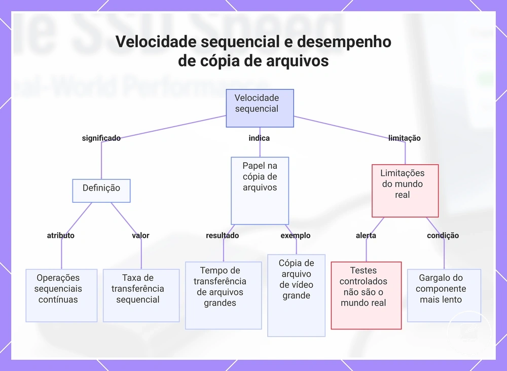 Velocidade sequencial e desempenho de cópia de arquivos