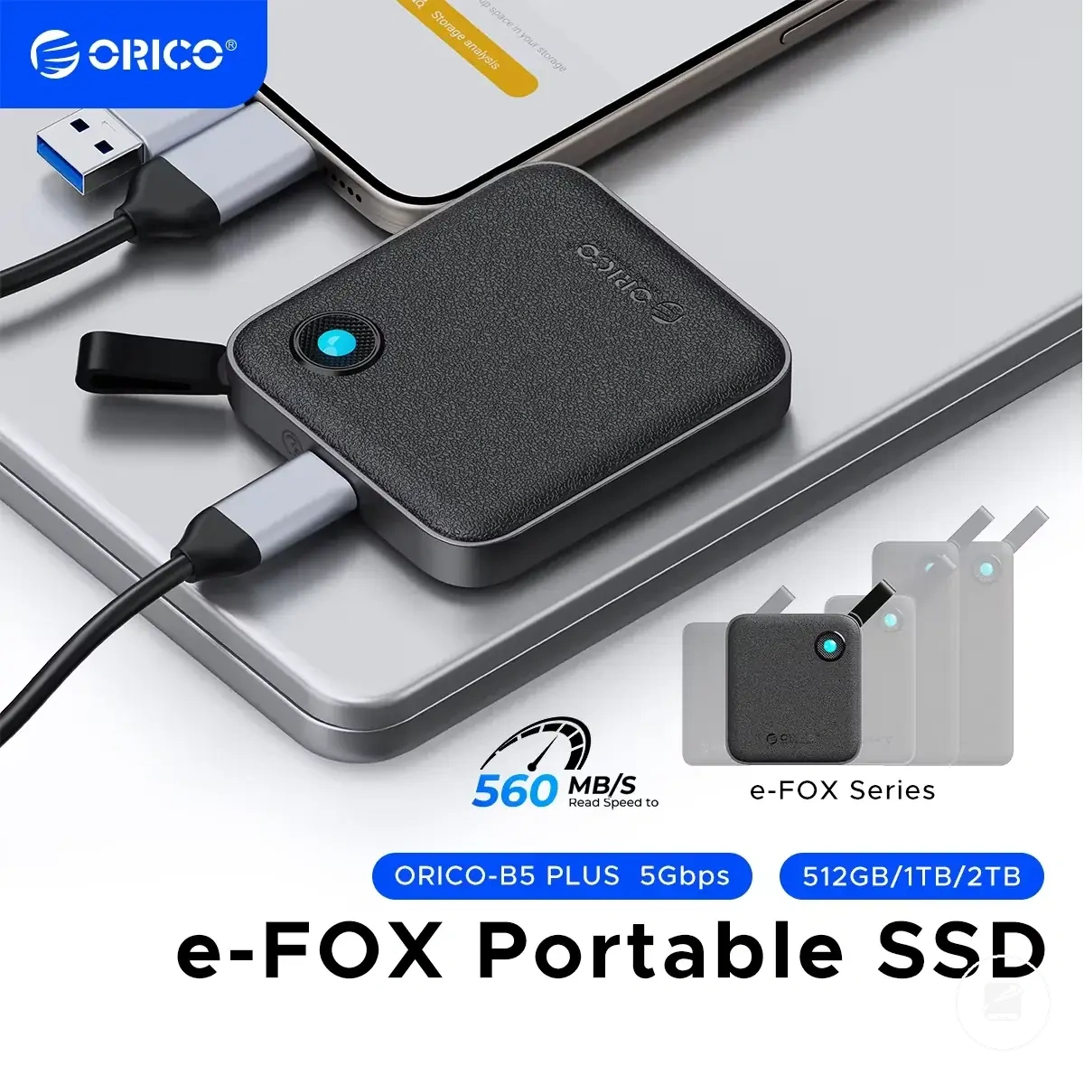 USB 3.2 Gen 2 destekli B5 Plus taşınabilir harici SSD