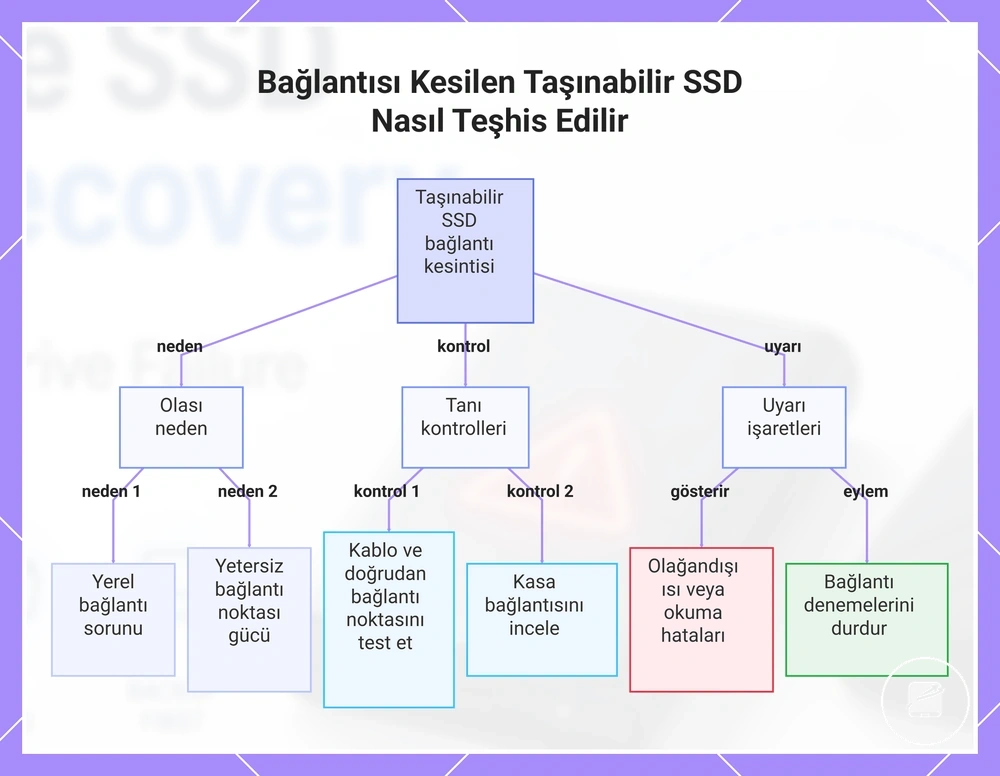 Bağlantısı Kesilen Taşınabilir SSD Nasıl Teşhis Edilir