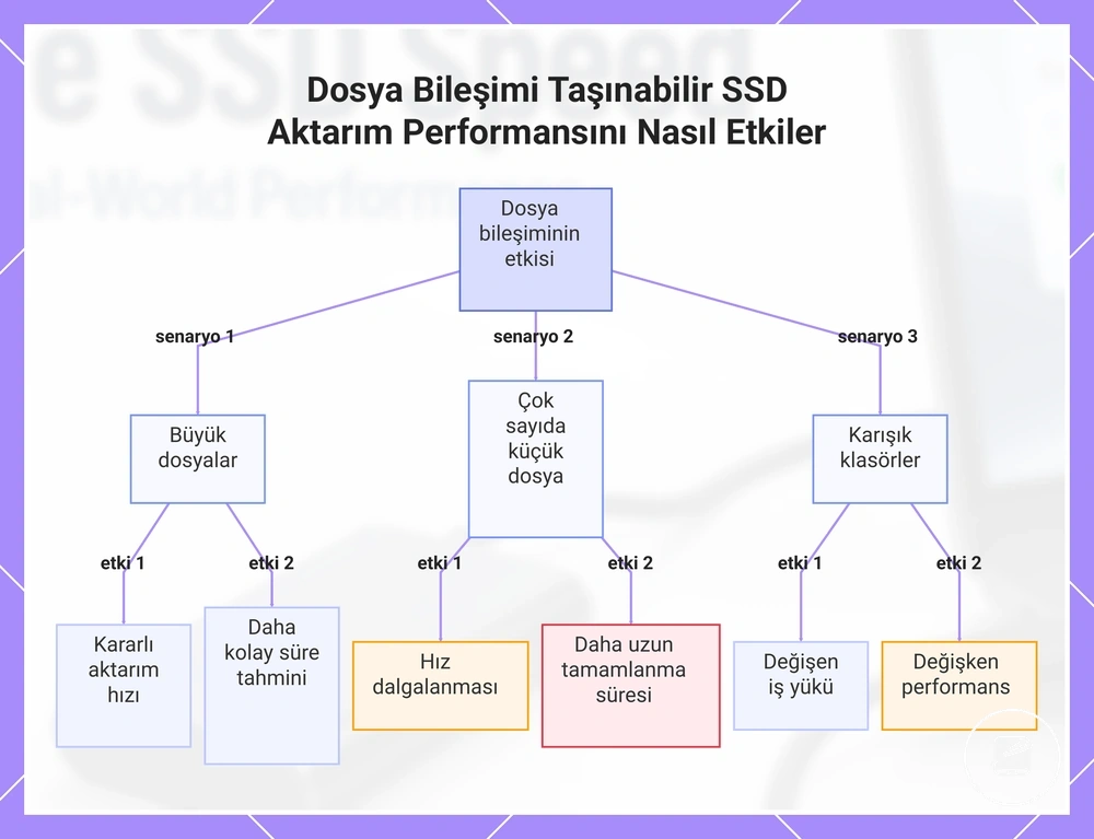 Dosya Bileşimi Taşınabilir SSD Aktarım Performansını Nasıl Etkiler