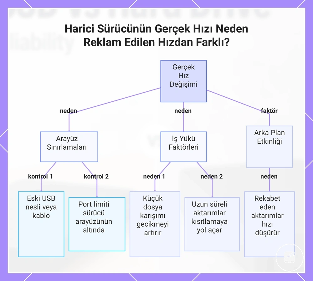 Harici Sürücünün Gerçek Hızı Neden Reklam Edilen Hızdan Farklı?