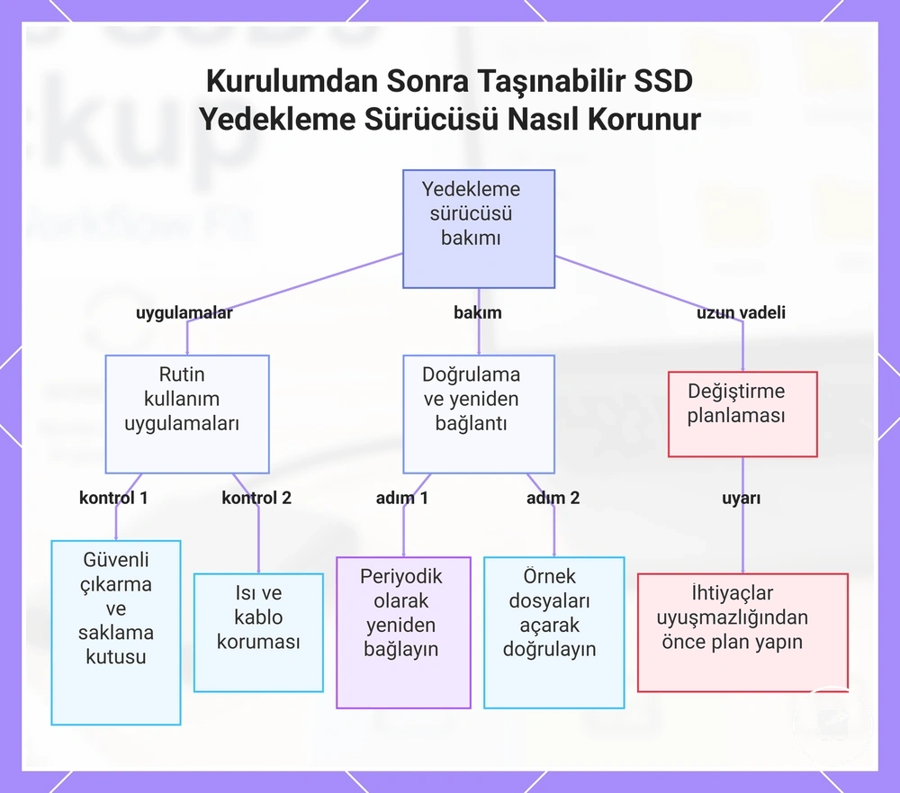 Kurulumdan Sonra Taşınabilir SSD Yedekleme Sürücüsü Nasıl Korunur