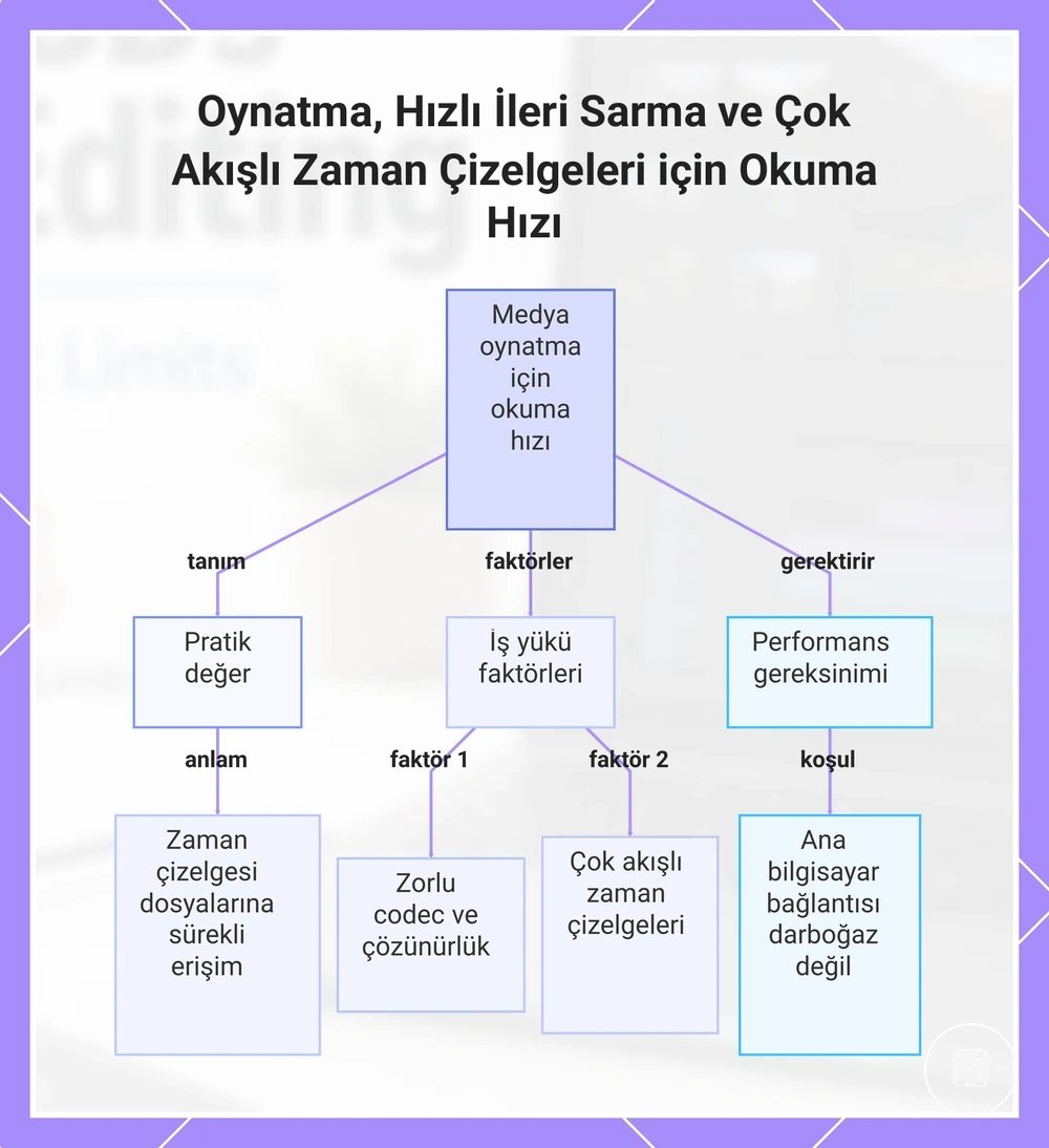 Oynatma, Hızlı İleri Sarma ve Çok Akışlı Zaman Çizelgeleri için Okuma Hızı