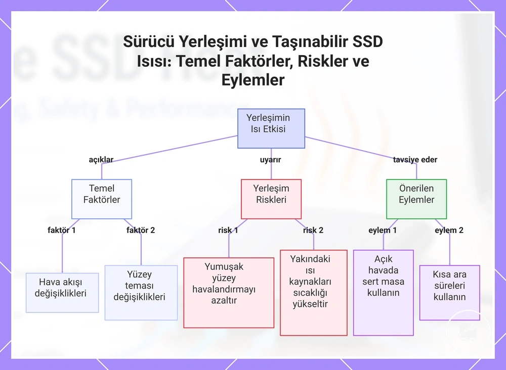 Sürücü Yerleşimi ve Taşınabilir SSD Isısı: Temel Faktörler, Riskler ve Eylemler