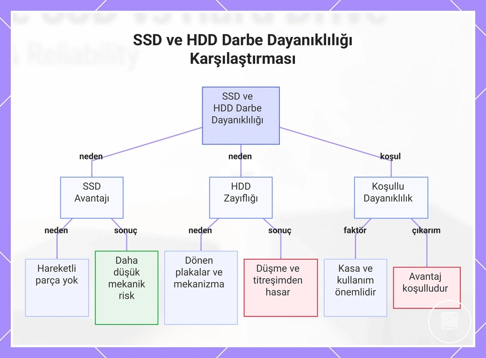 SSD ve HDD Darbe Dayanıklılığı Karşılaştırması