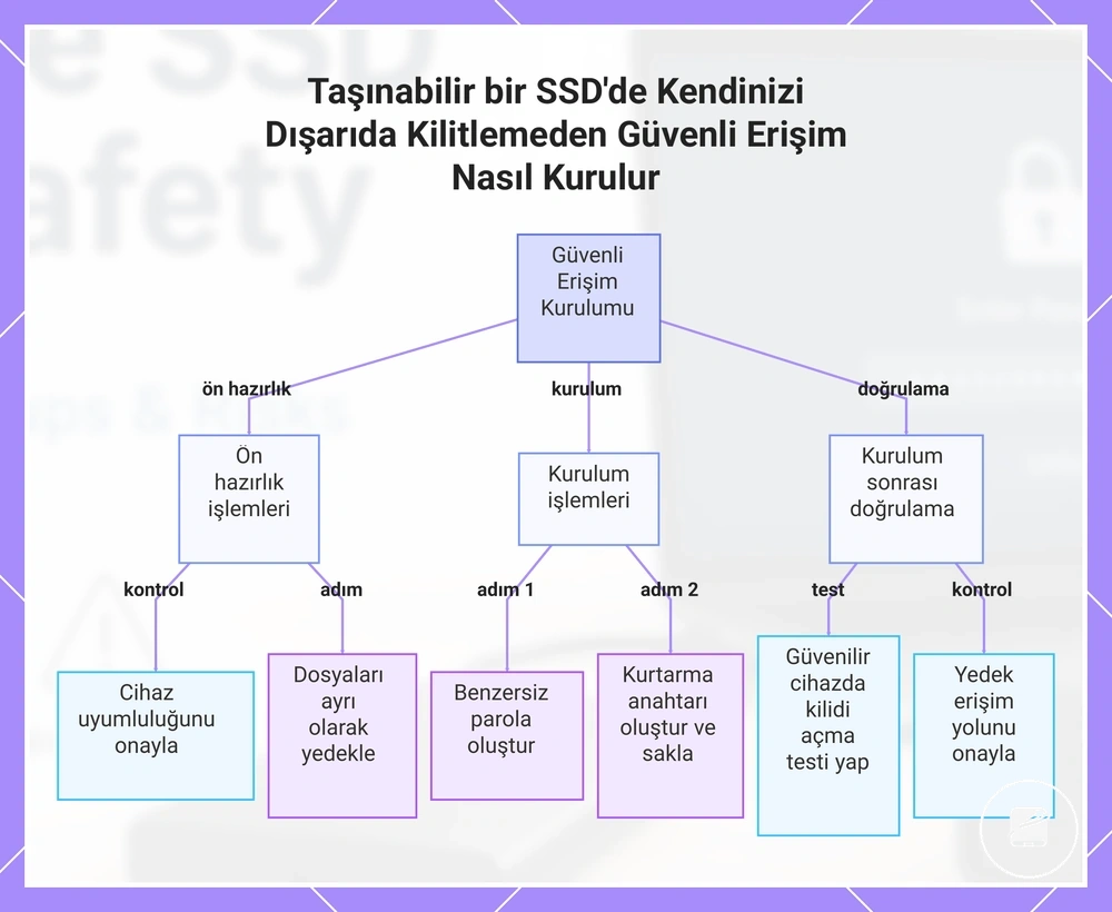 Taşınabilir bir SSD'de Kendinizi Dışarıda Kilitlemeden Güvenli Erişim Nasıl Kurulur