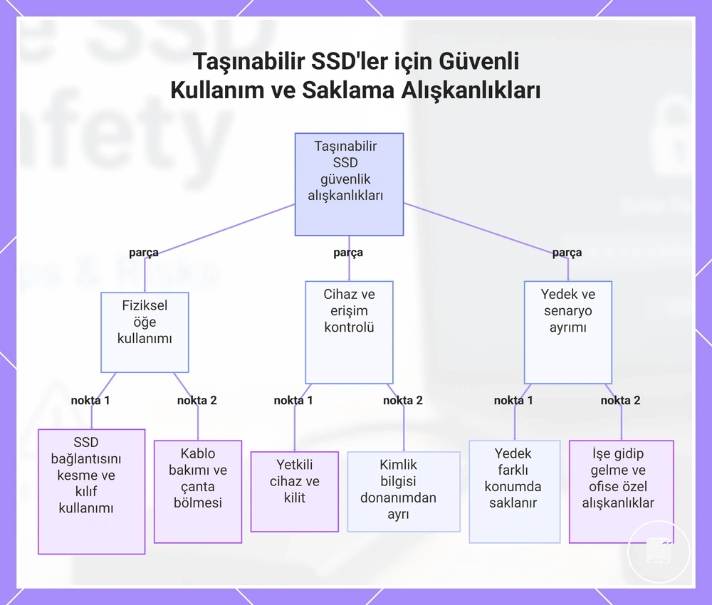 Taşınabilir SSD'ler için Güvenli Kullanım ve Saklama Alışkanlıkları