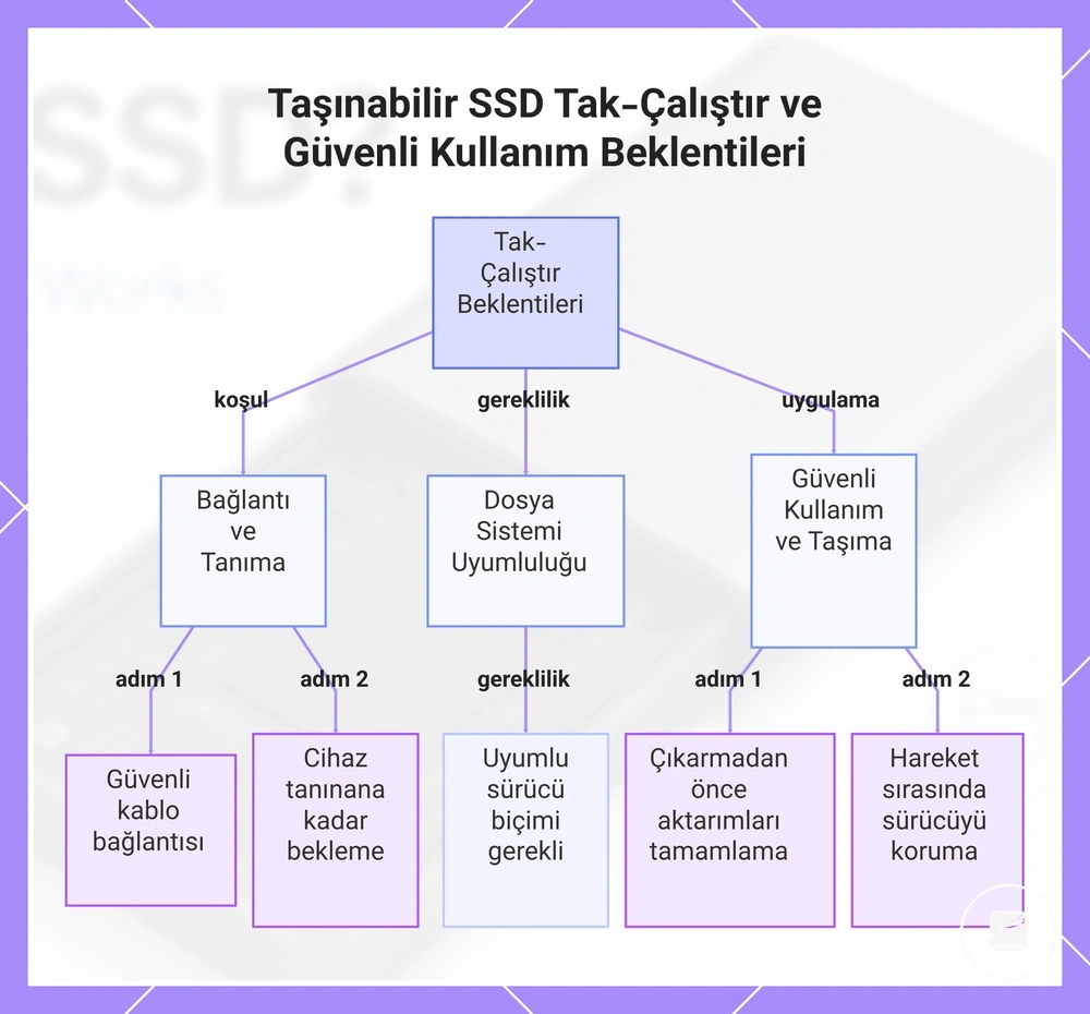 Taşınabilir SSD Tak-Çalıştır ve Güvenli Kullanım Beklentileri