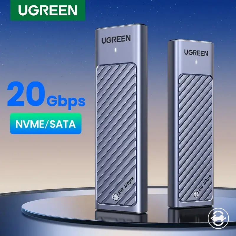 علبة SSD M.2 NVMe وSATA بسرعة 20Gbps تدعم مفاتيح M وB&M