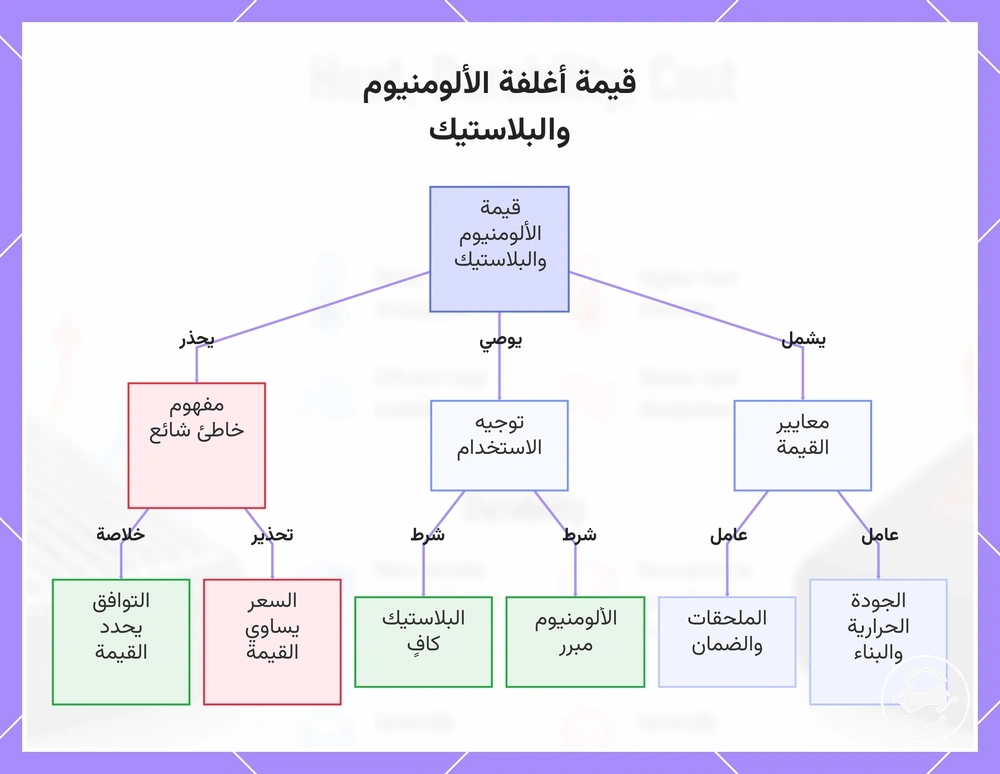 قيمة أغلفة الألومنيوم والبلاستيك