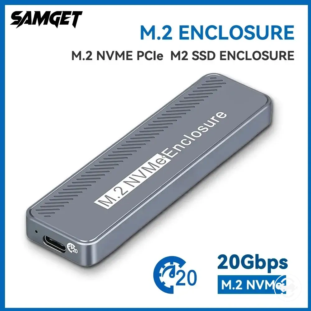 20Gbps M.2-NVMe-Type-C-Gehäuse für 2230-, 2242-, 2260- und 2280-SSDs